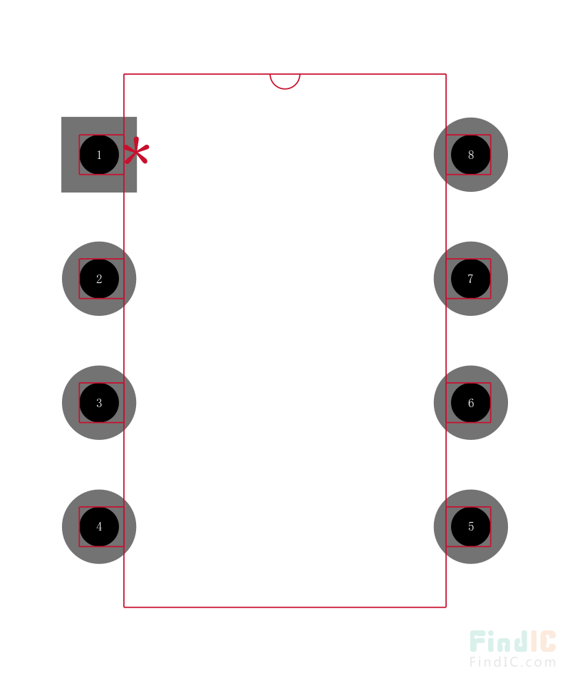 NE555N封装焊盘图