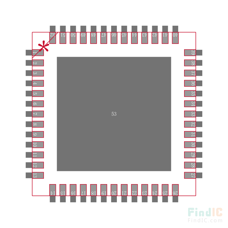 NB4L7210MNTXG封装焊盘图