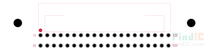 ACC20DRAS封装焊盘图