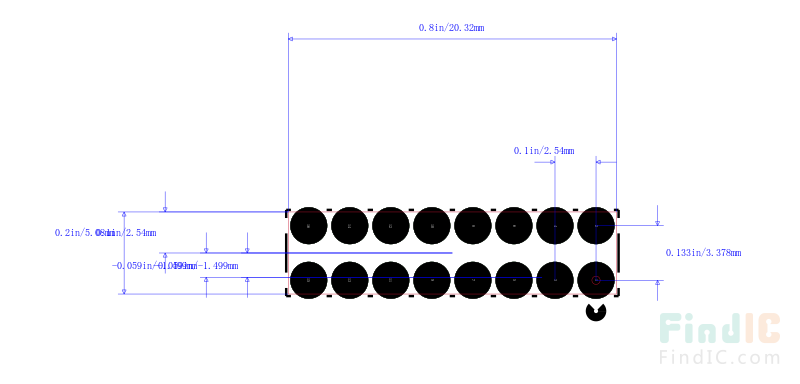 BCS-108-F-D-DE封装图