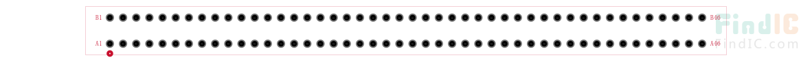 ECC46DJBN封装焊盘图