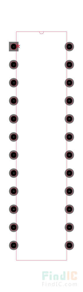 ATF22V10C-10PU封装焊盘图