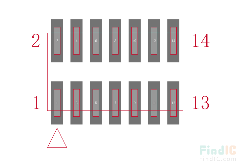 FTSH-107-01-F-DV-K-P封装焊盘图