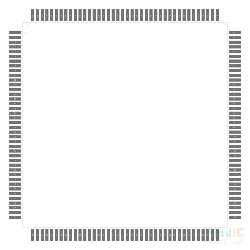 XC4005-4PQ160C封装焊盘图
