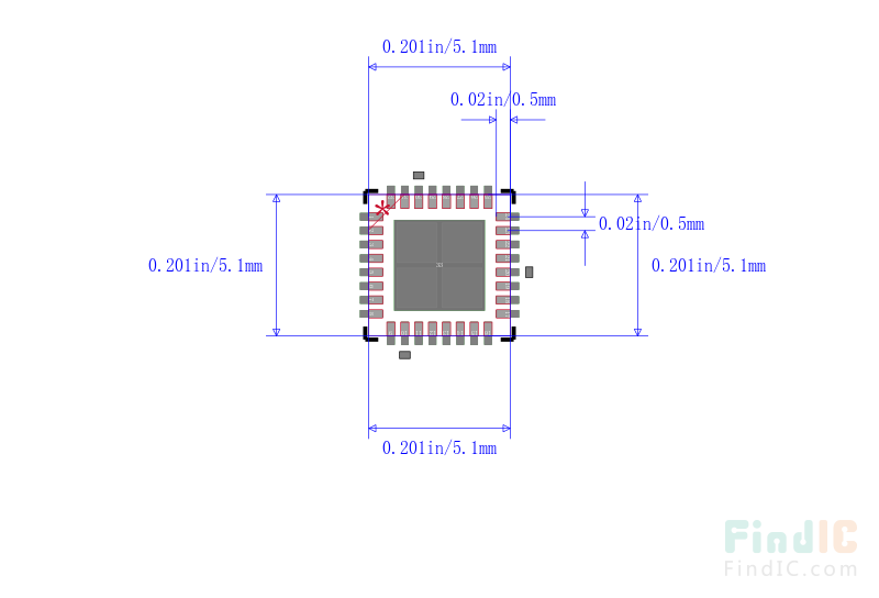 ATMEGA16U2-MU封装图