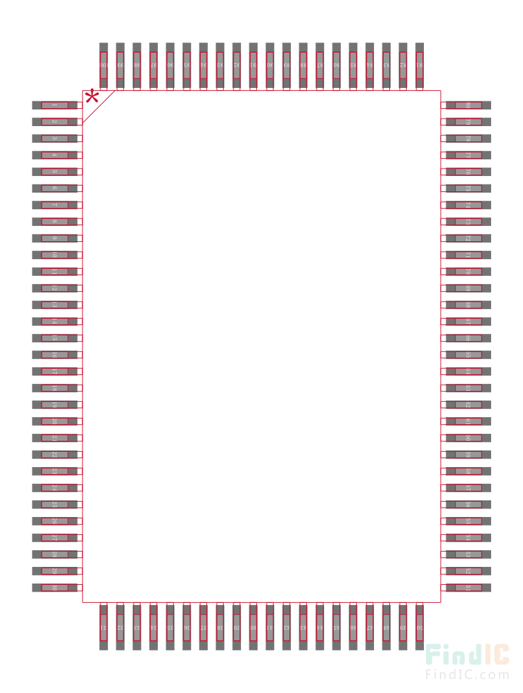 ATF1508AS-10QU100封装焊盘图