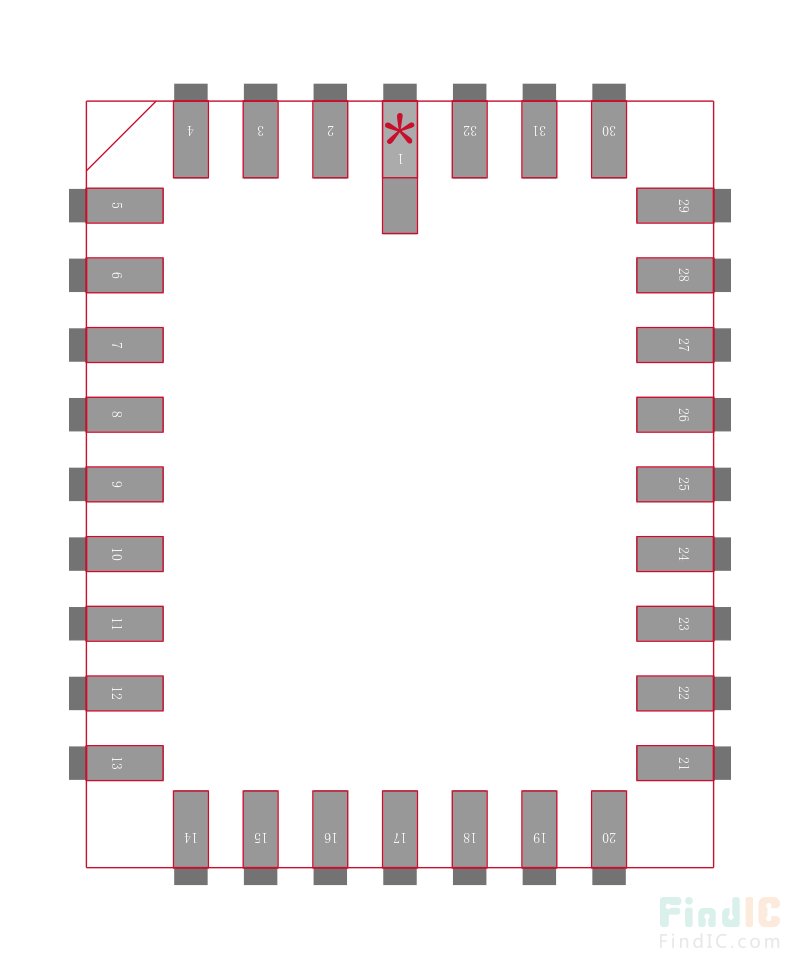 AT28C010-15EM/883封装焊盘图