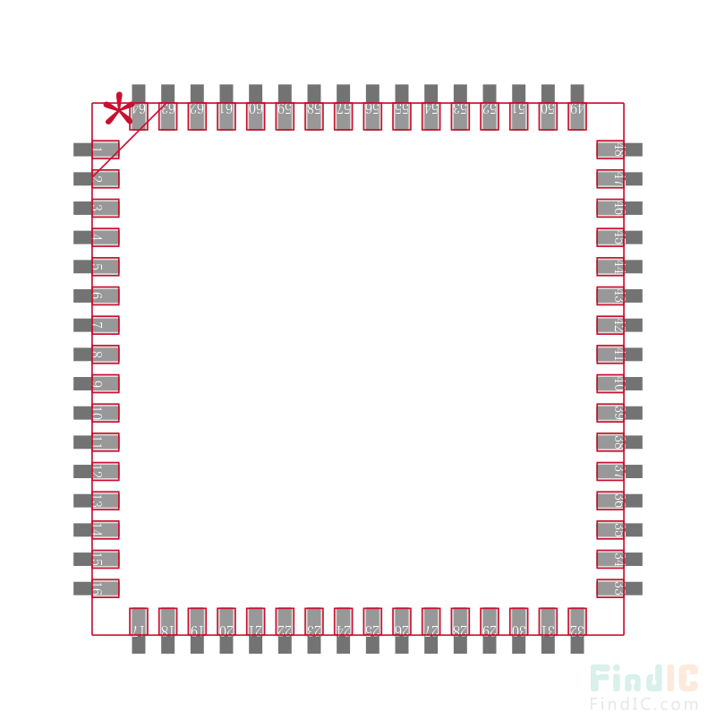 ATMEGA165A-MU封装焊盘图