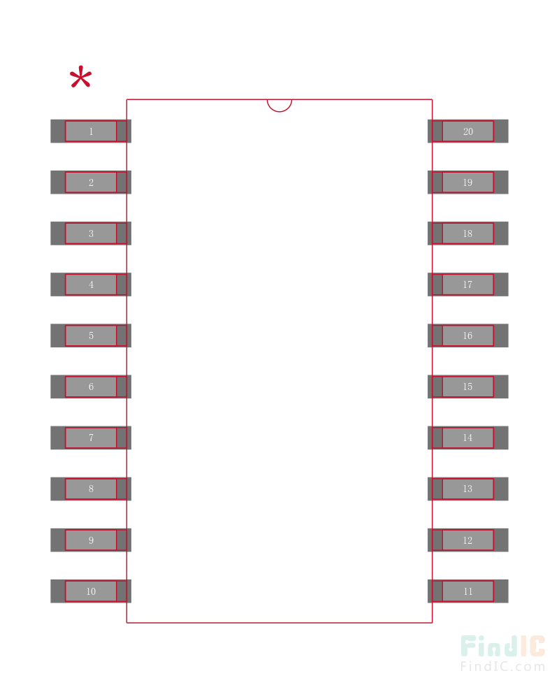 74CBTLV3245ADWG4封装焊盘图