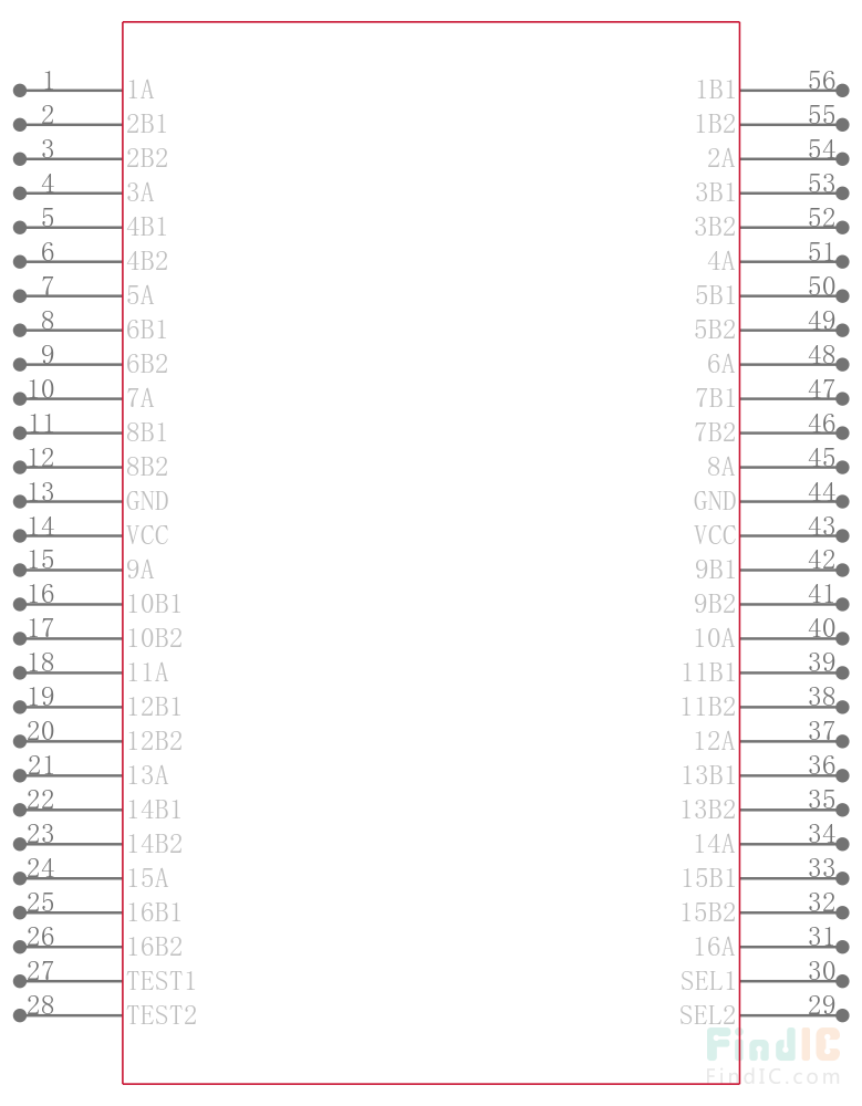 74CBT16233DGGRE4引脚图