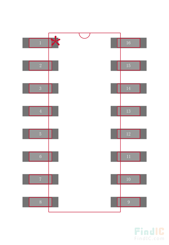 ADG512ABR封装焊盘图
