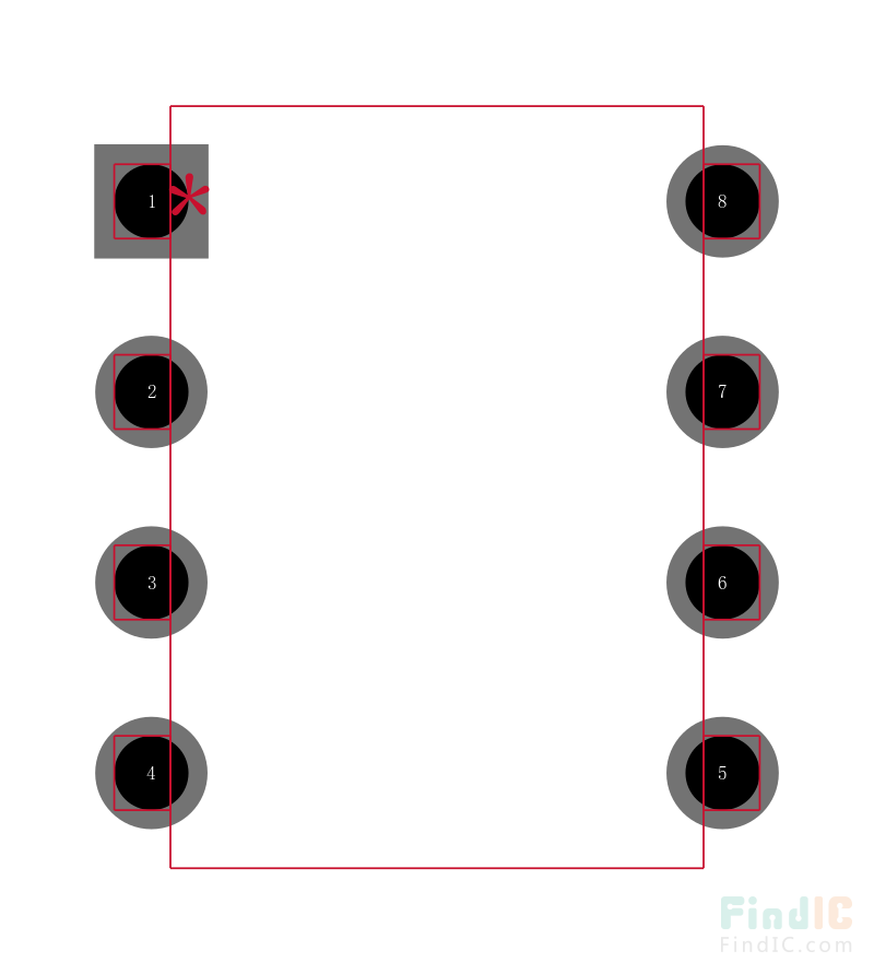 AT24C01-10PC-2.5封装焊盘图