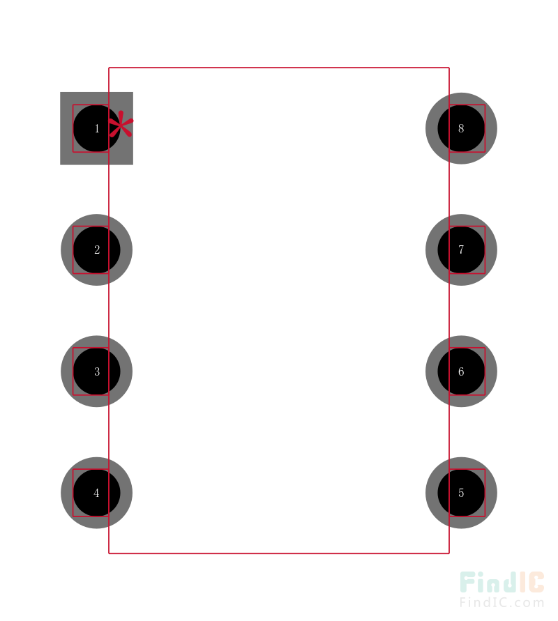 AT24C01-10PI封装焊盘图