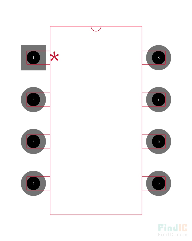 AT24C128-10PU-1.8封装焊盘图