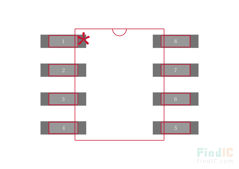 AT24C256N-10SC封装焊盘图