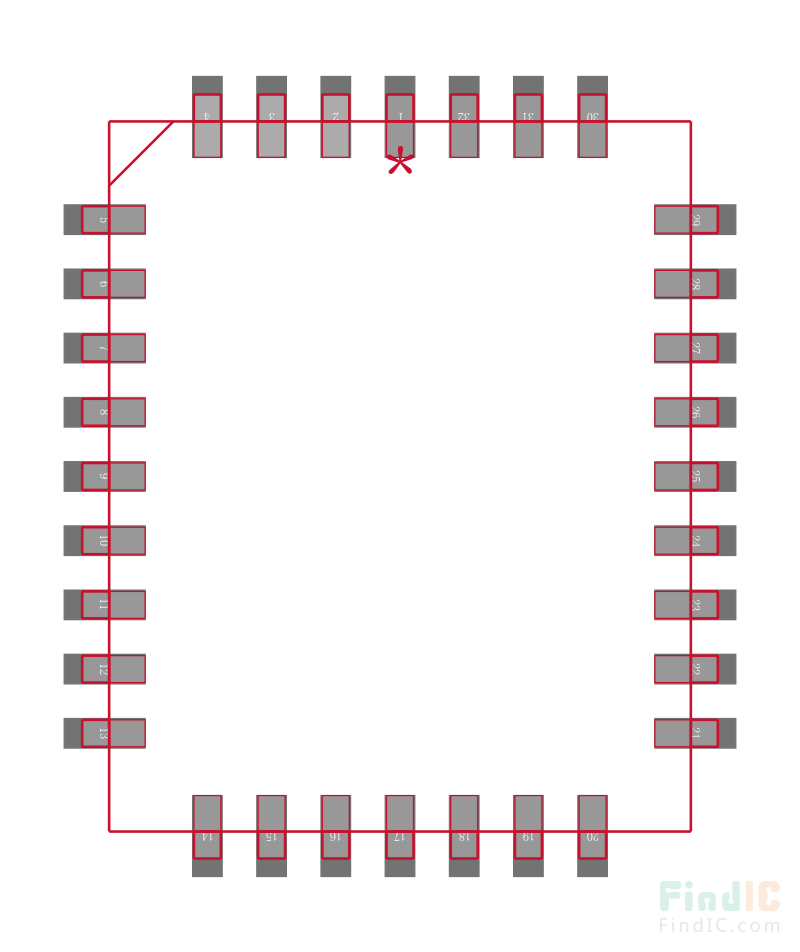 AT28C010-12JU-076封装焊盘图