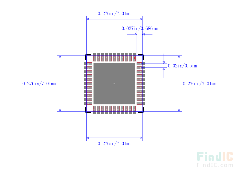 ATMEGA164PV-10MCUR封装图