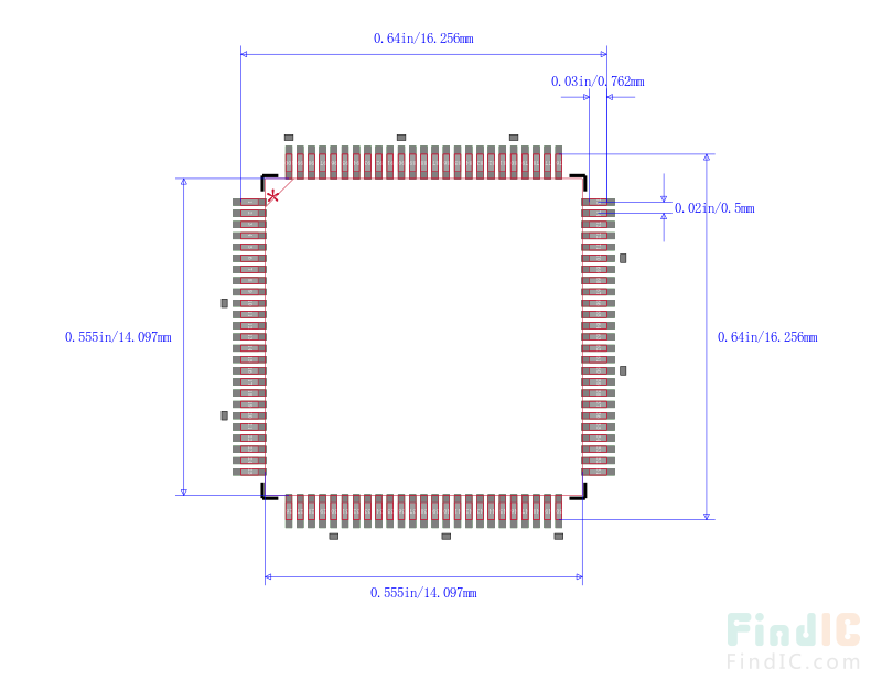 ATMEGA2560V-8AUR封装图