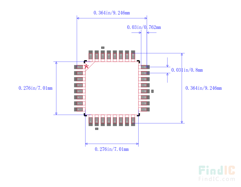 ATMEGA8L-8AUR封装图