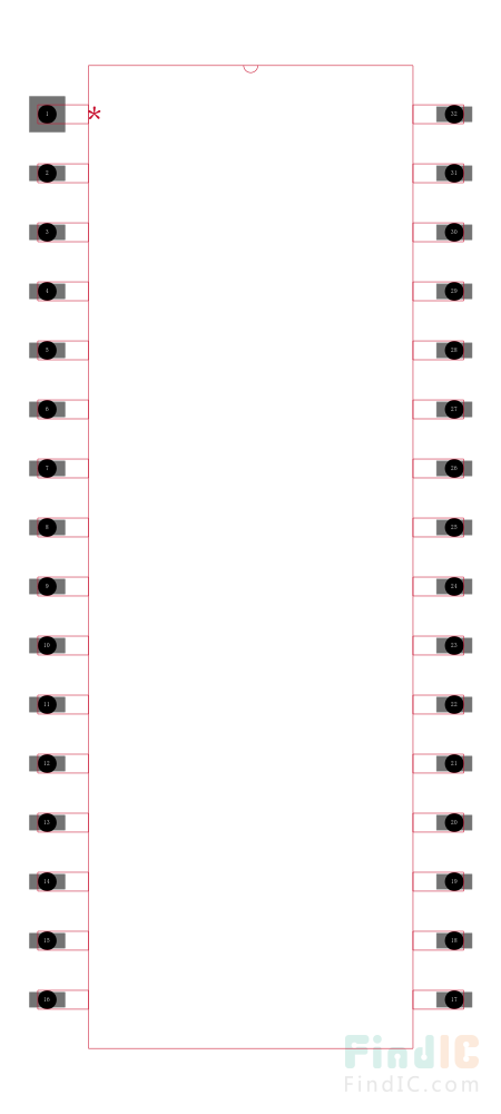 AT49LV002NT-12PI封装焊盘图