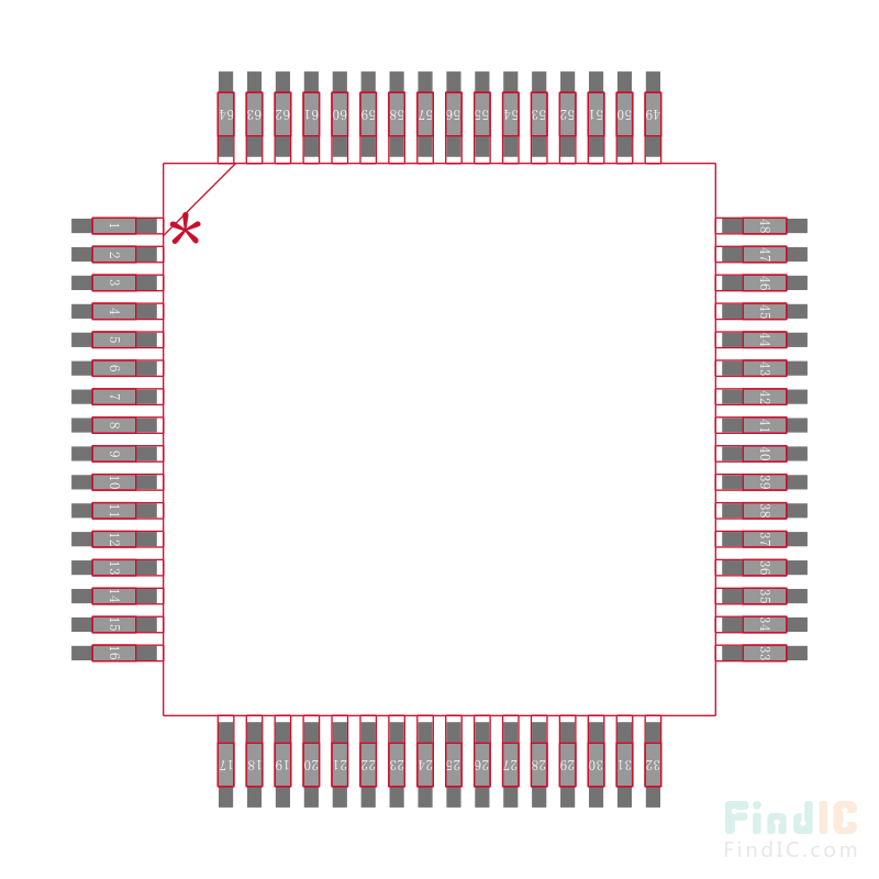 ATMEGA169L-8AI封装焊盘图