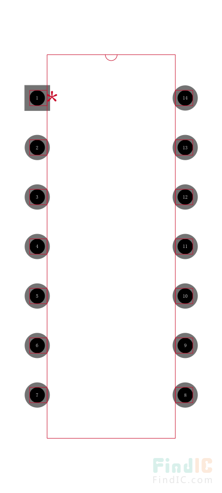 CD4047BEG4封装焊盘图