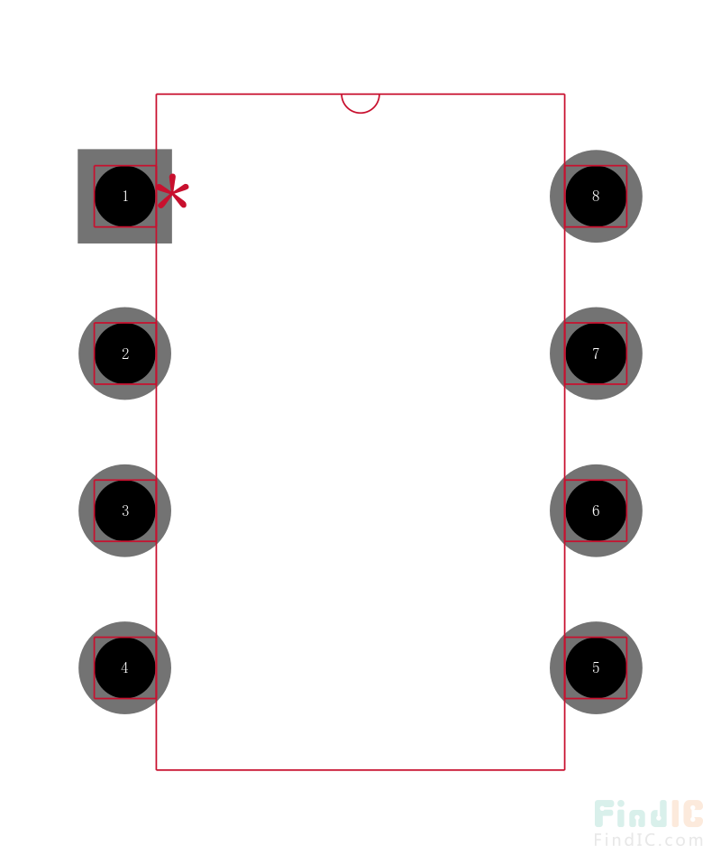 UC3845BN封装焊盘图