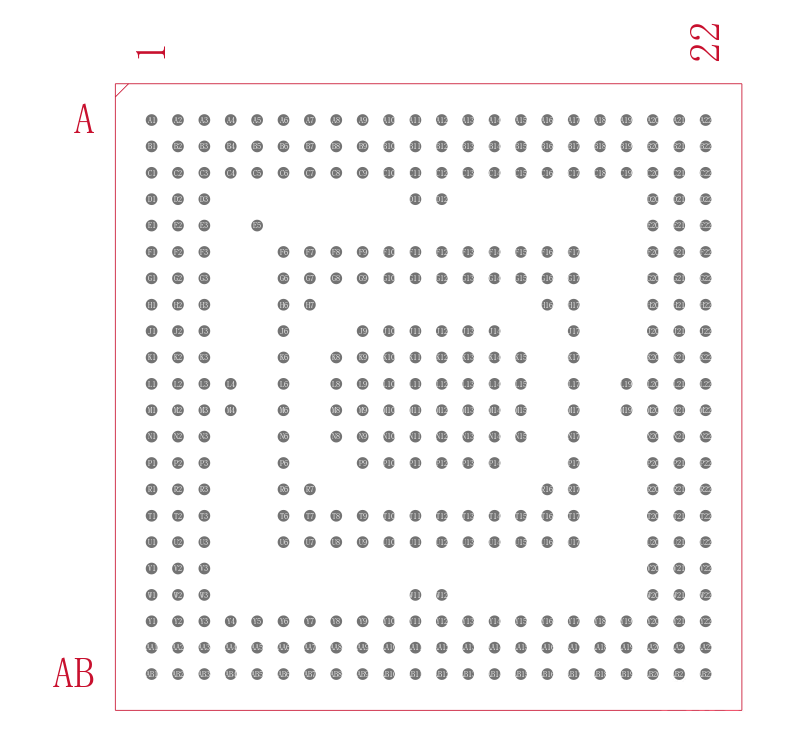 ADSP-BF607KBCZ-5封装焊盘图