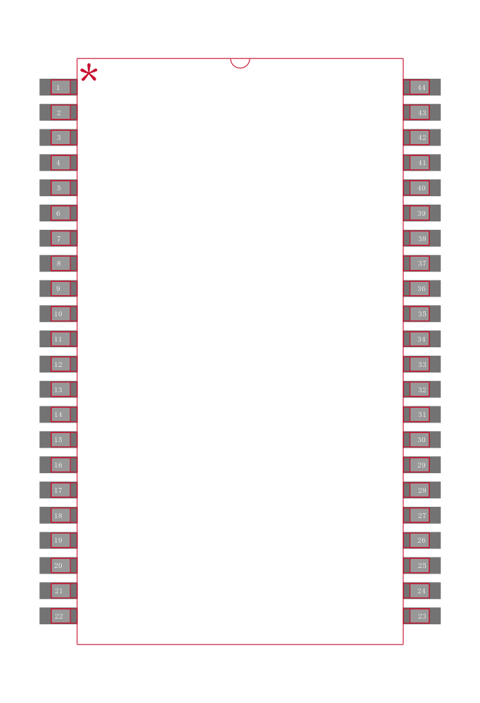 AS6C1016-55ZIN封装焊盘图