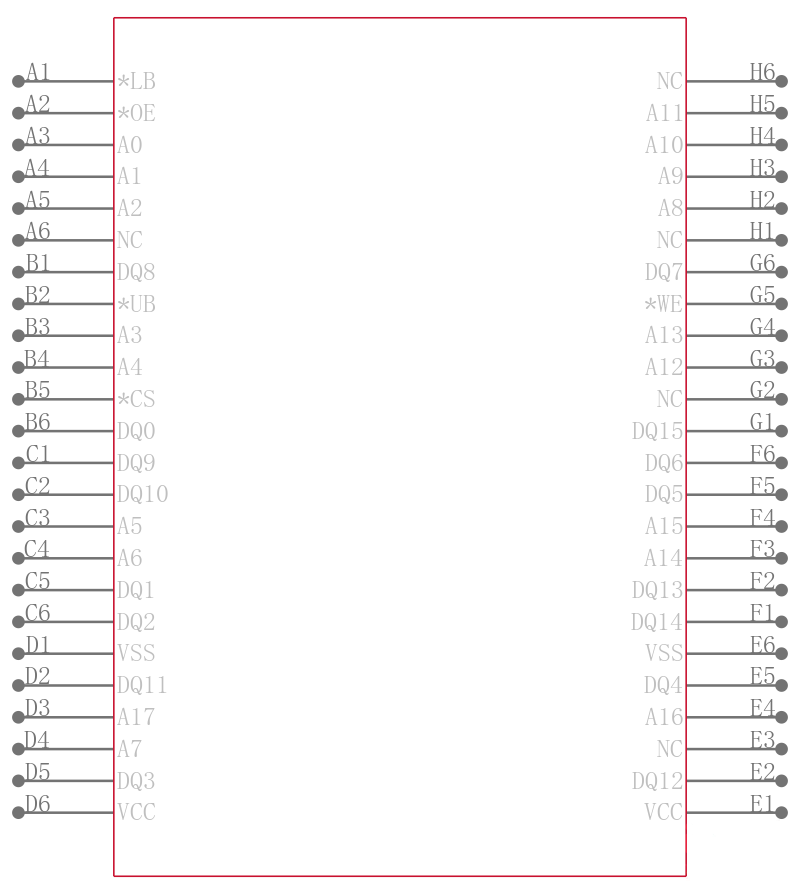 AS6C4016A-45BIN引脚图