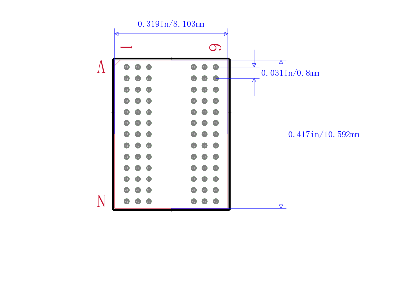 AS4C128M8D3L-12BCN封装图