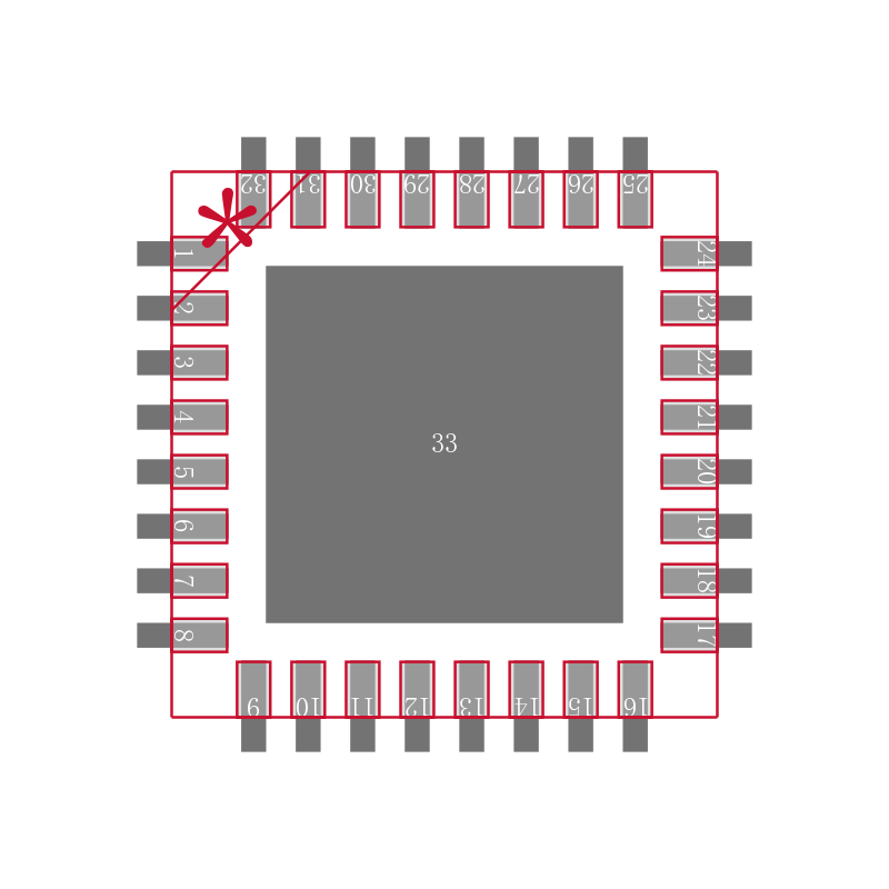 ADG1407BCPZ-REEL7封装焊盘图