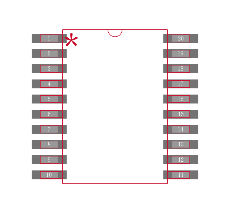 ADG734BRUZ-REEL7封装焊盘图