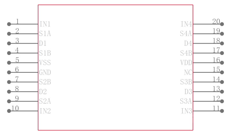 ADG734BRUZ-REEL7引脚图