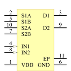 ADG787BCPZ-500RL7引脚图