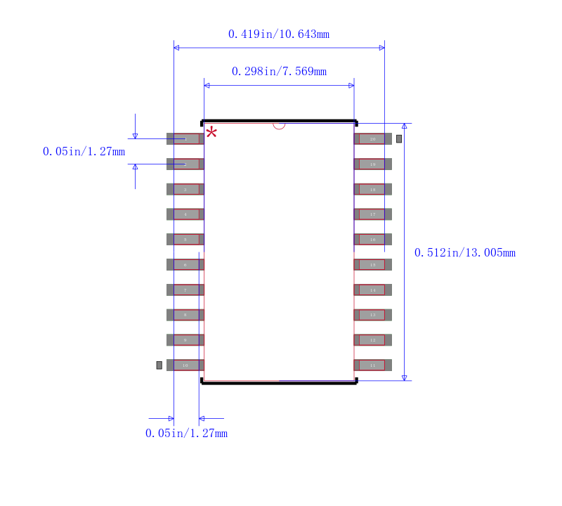 ADC0804LCWMX封装图