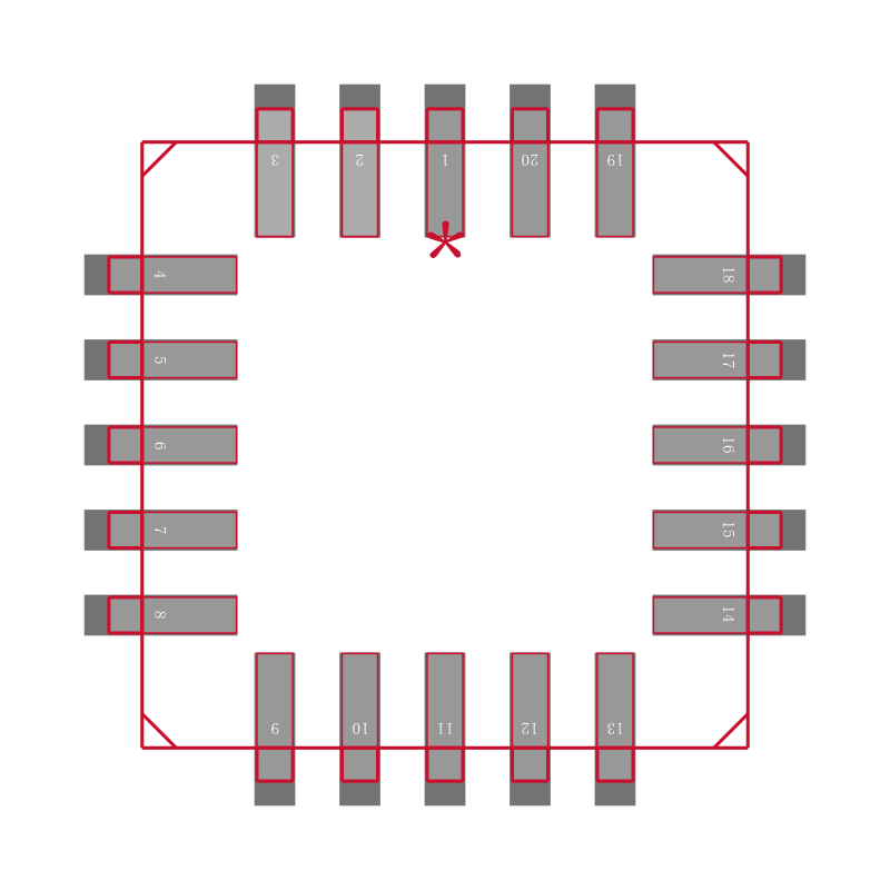 AD7533KPZ-REEL封装焊盘图