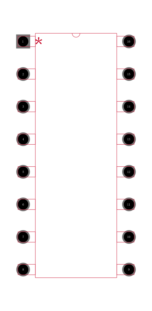 DAC0802LCN/NOPB封装焊盘图