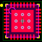 DAC7558IRHBT封装焊盘图