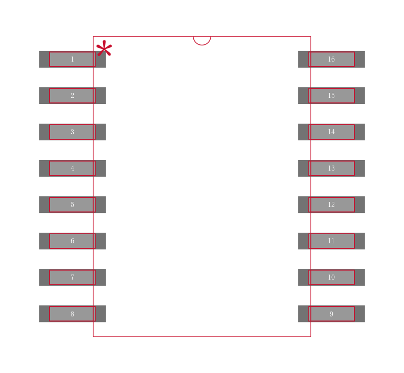 DAC7614UB/1K封装焊盘图