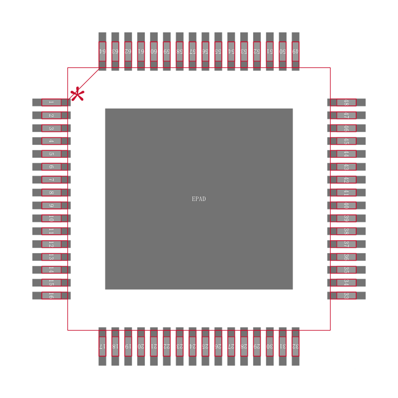 DRV3201QPAPRQ1封装焊盘图
