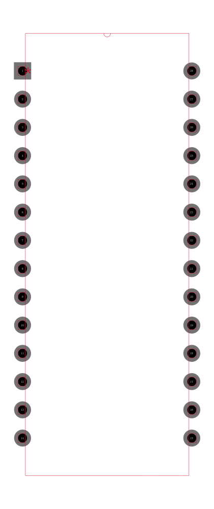 AD664JN-BIP封装焊盘图