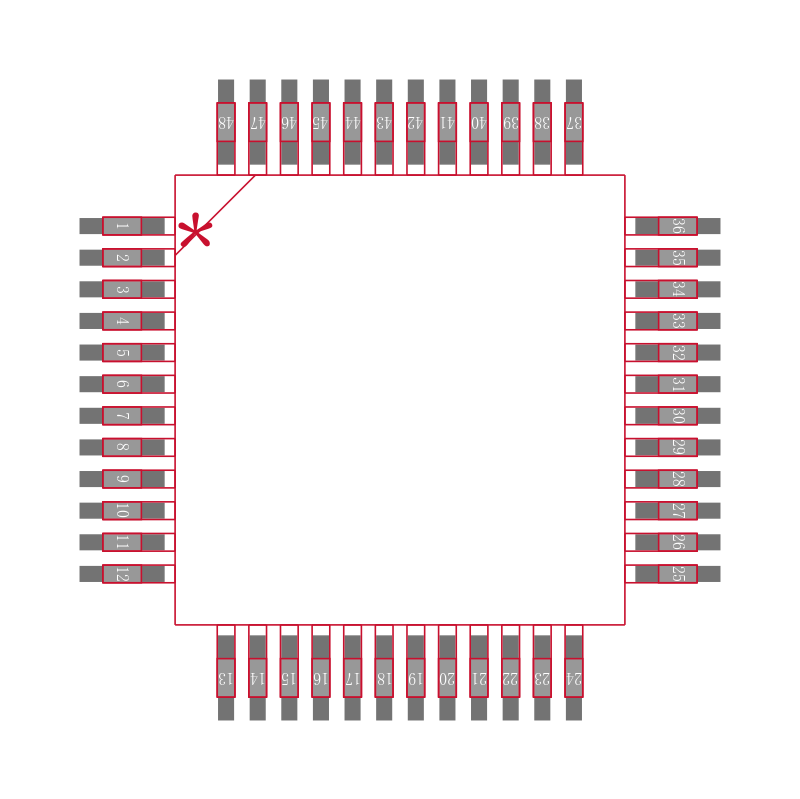 ADC08B200QCIVS/NOPB封装焊盘图