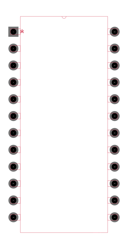 DAC70BH-CSB-I封装焊盘图