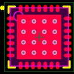 DSPIC33FJ64GP802-I/MM封装焊盘图