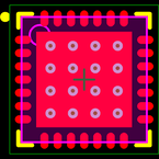 DSPIC33FJ32GP302-I/MM封装焊盘图