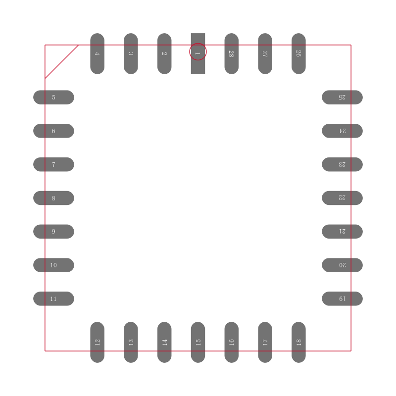AD574AKPZ-REEL封装焊盘图