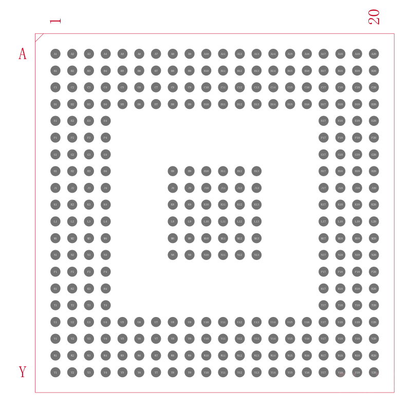 ADC12D1000RFIUT封装焊盘图