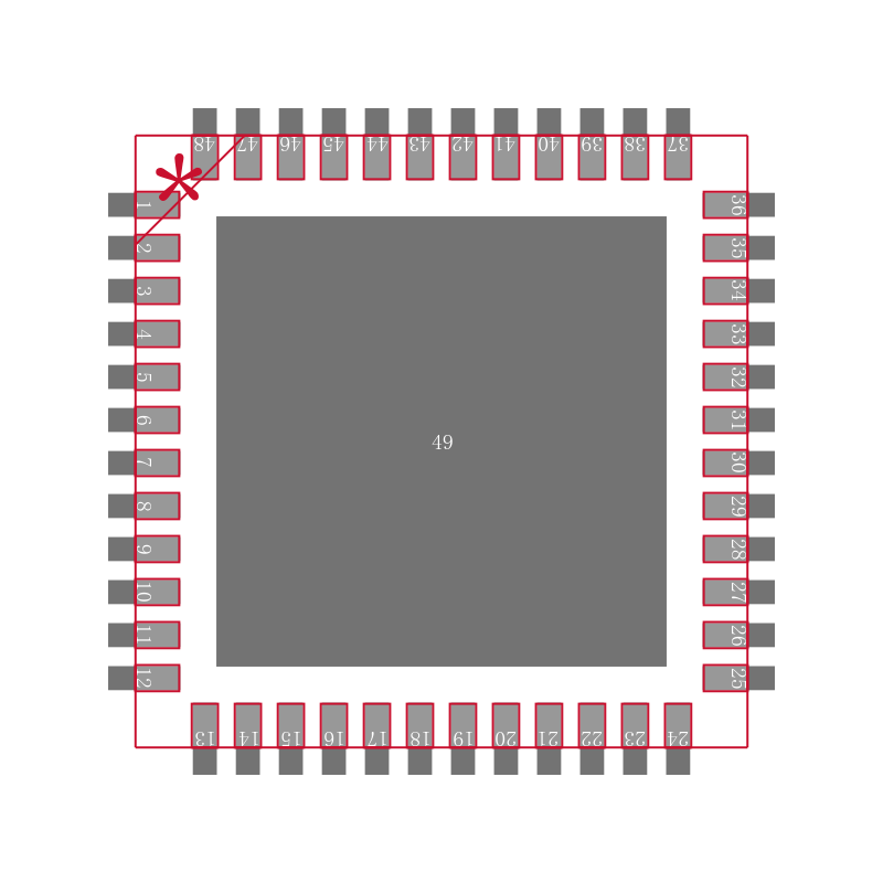 ADC14155CISQ封装焊盘图
