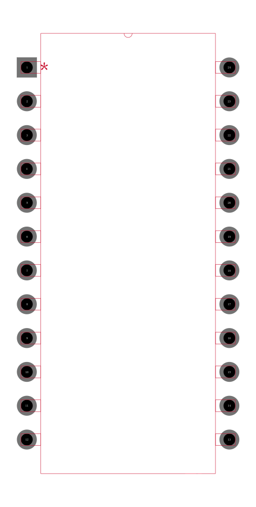 DAC80P-CBI-V封装焊盘图